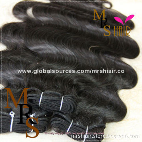 16-inch Natural Black New Body Wave Brazilian Hair Weaving